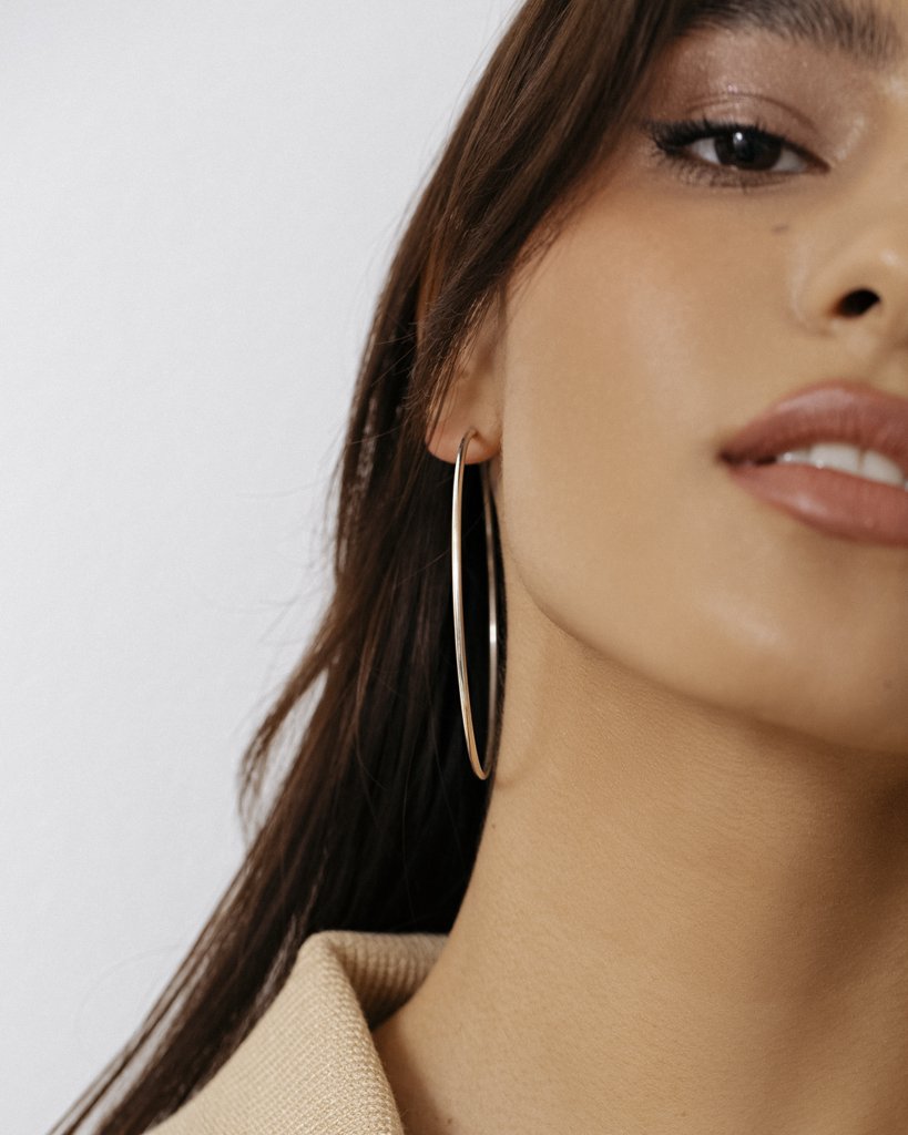 Серьги-обручи 7 см