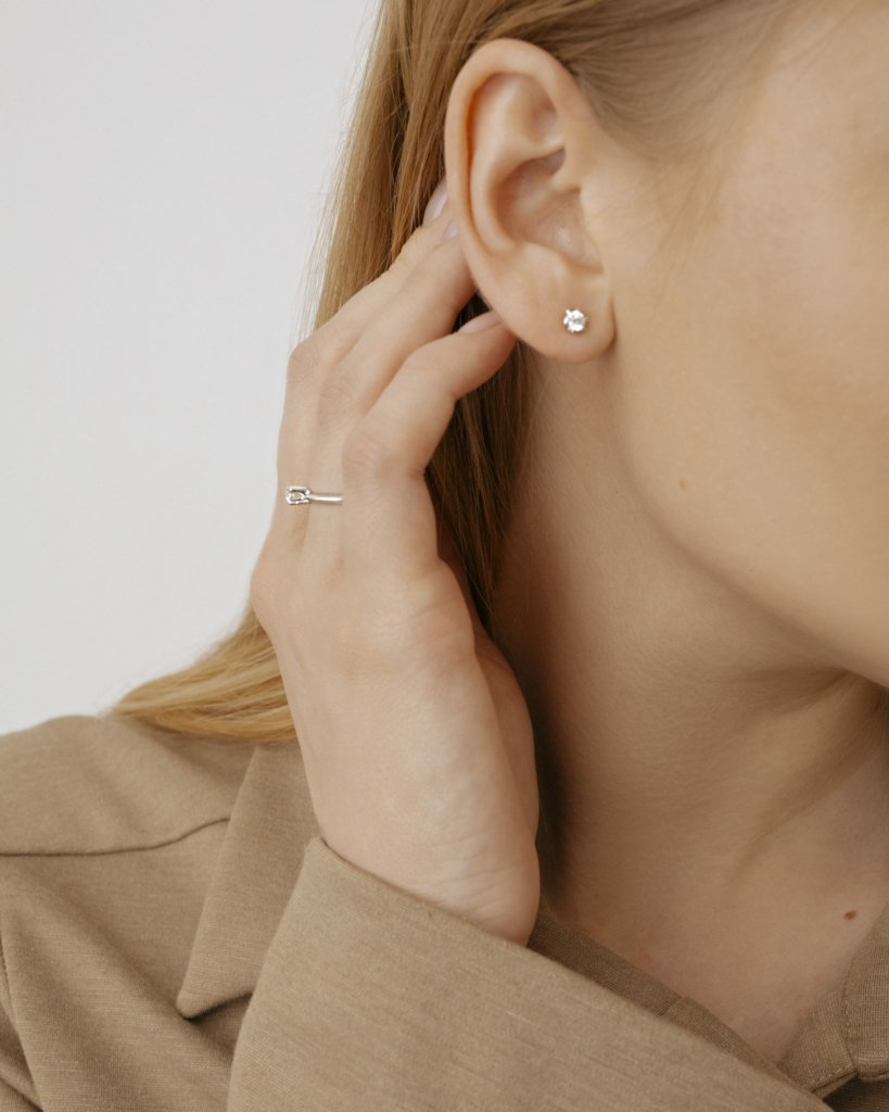 Пусеты с бриллиантами на 6 крапанах