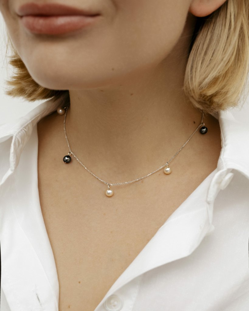 Ожерелье с 5 речными жемчужинами