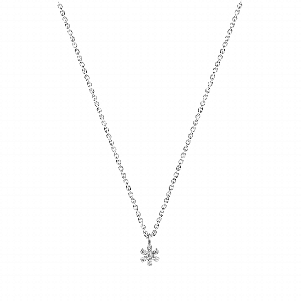 Подвеска-цветок из золота с микробриллиантами