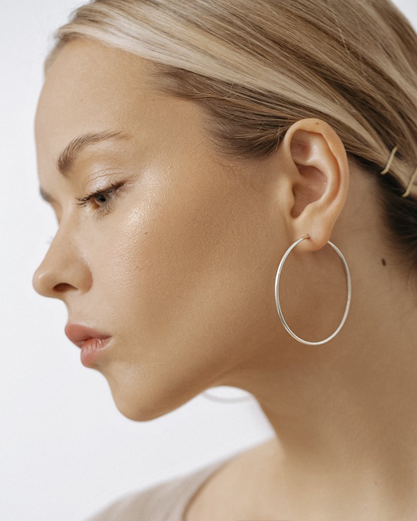 Серьги-обручи 5 см