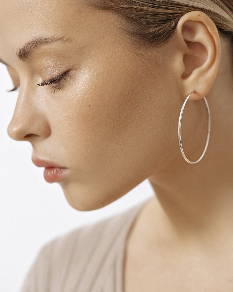 Серьги-обручи 5 см