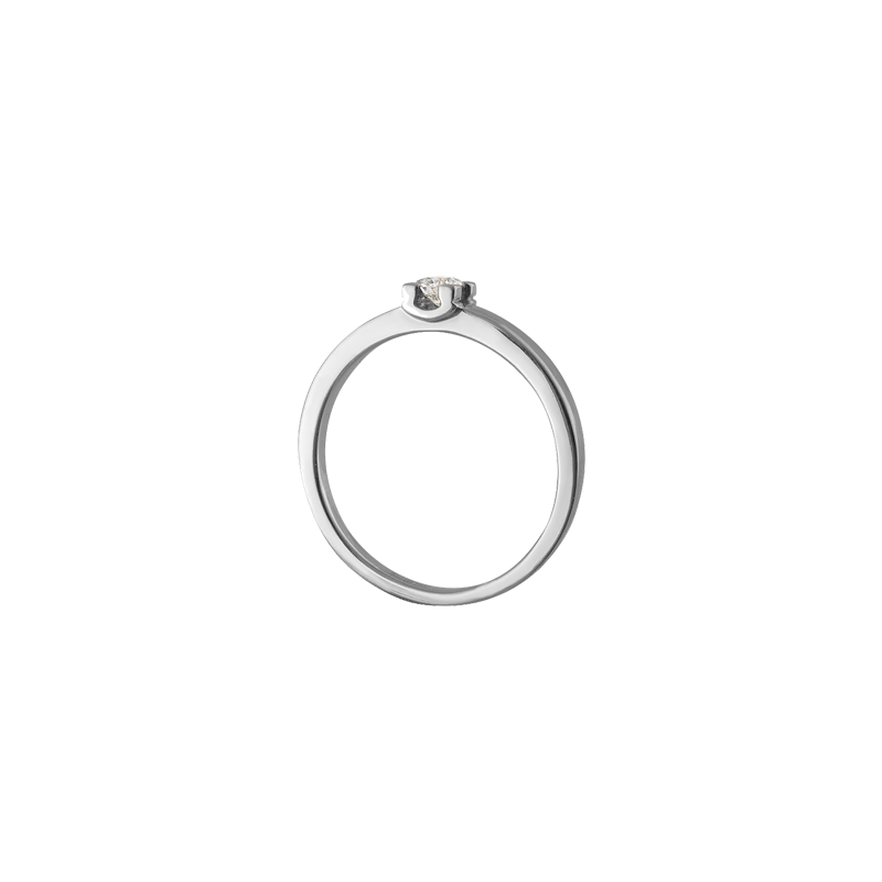 Кольцо с бриллиантом в квадрате