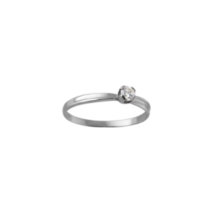 Кольцо с бриллиантом в кольце а-ля шелк