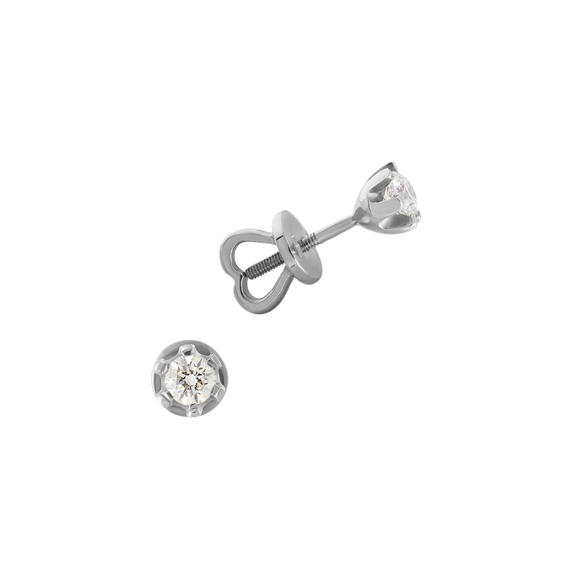 Пусеты с бриллиантами на 6 крапанах