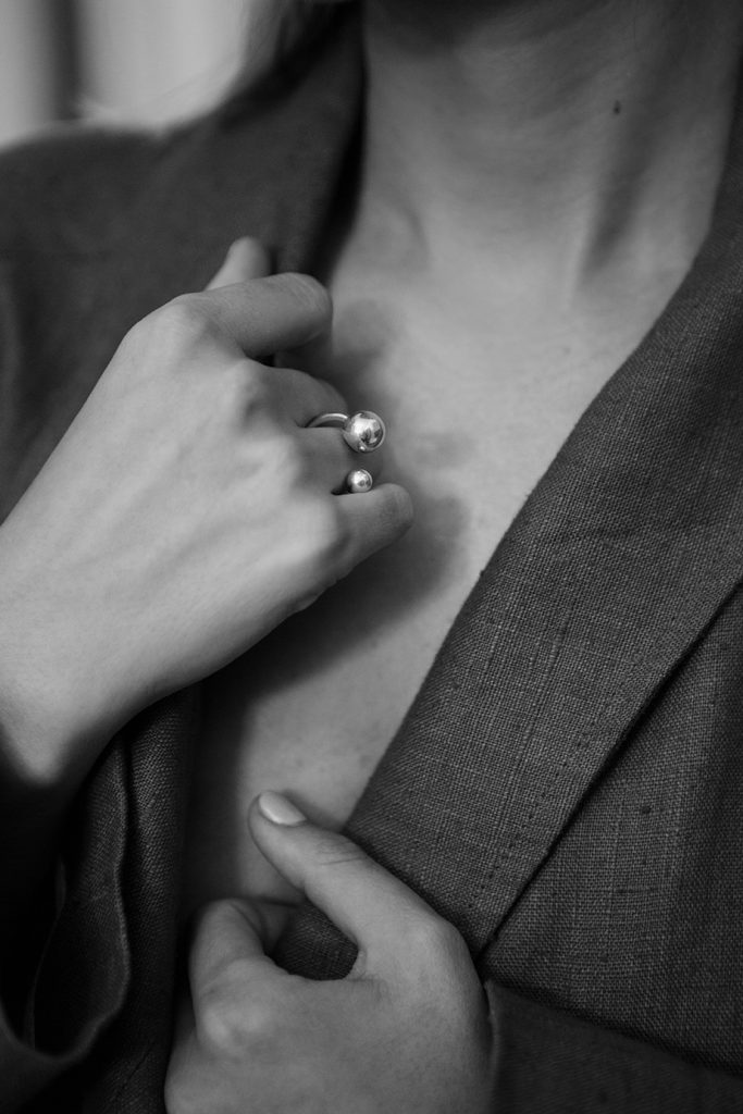 Кольцо с шариками M+L