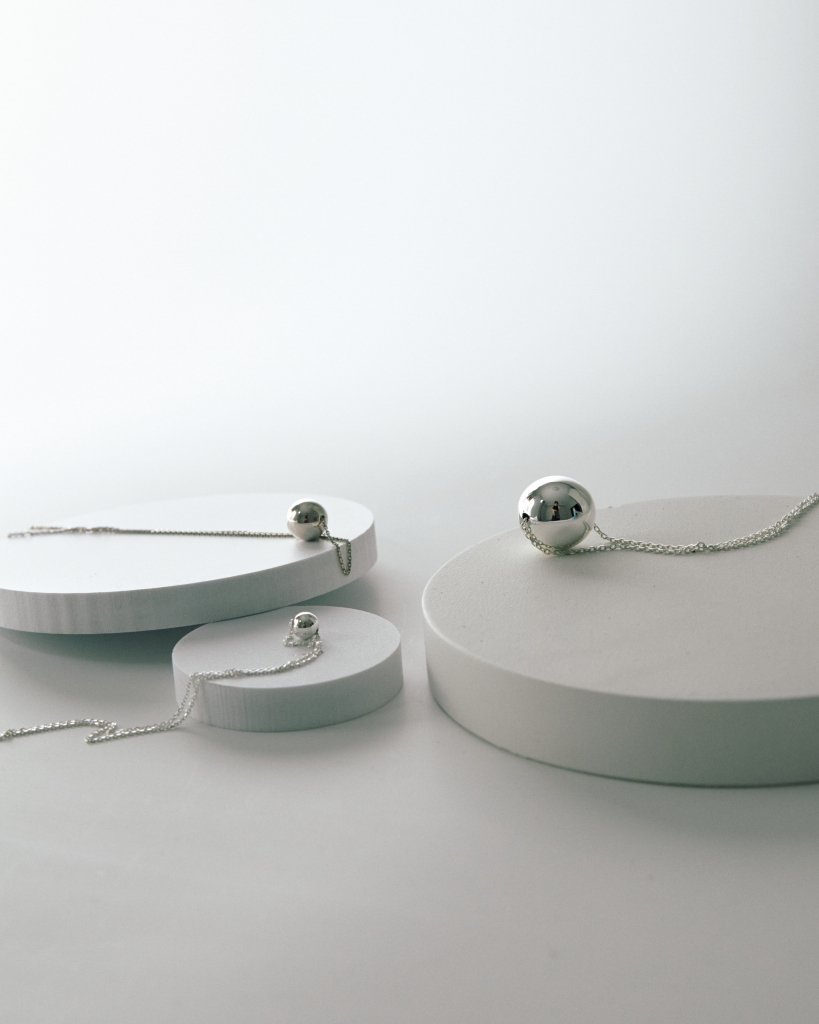 Подвеска c серебряным шариком L