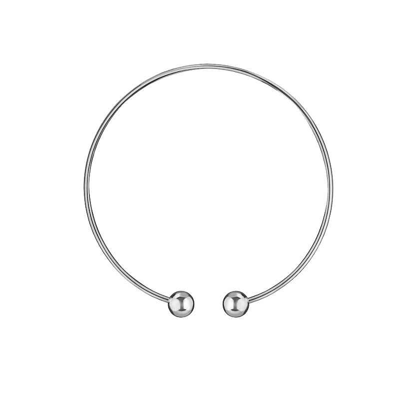 Браслет тонкий с двумя шариками