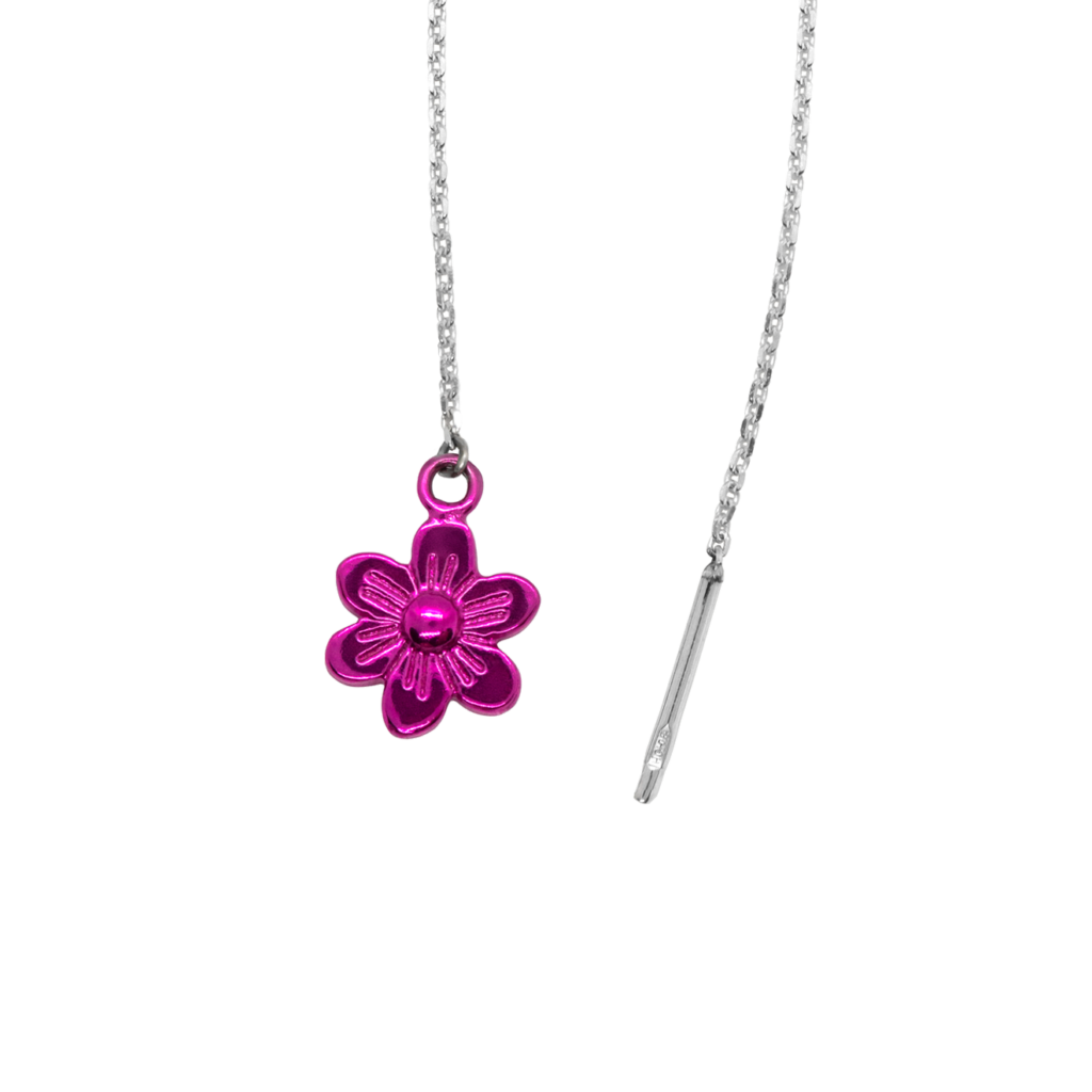 Серьги-протяжки с цветными фигурками