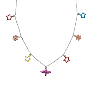 Ожерелье с цветными фигурками