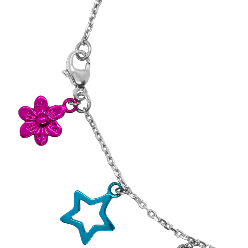 Браслет с цветными фигурками