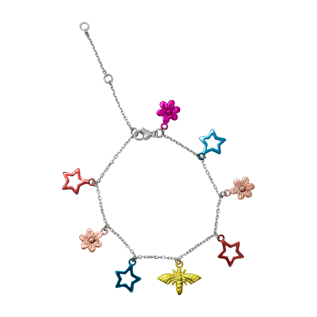 Браслет с цветными фигурками