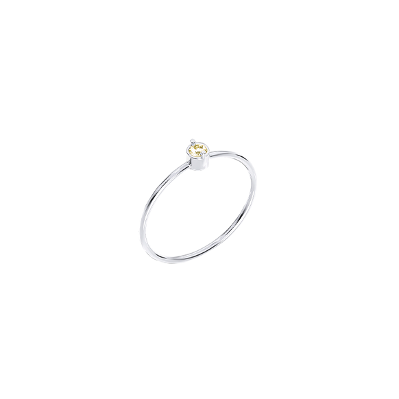 Кольцо с желтым лабораторным микробриллиантом