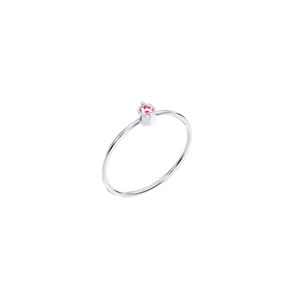 Кольцо с розовым лабораторным микробриллиантом