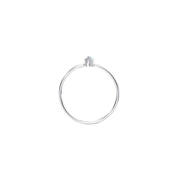 Кольцо с голубым лабораторным микробриллиантом