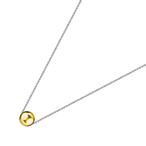 Позолоченная подвеска c серебряным шариком L