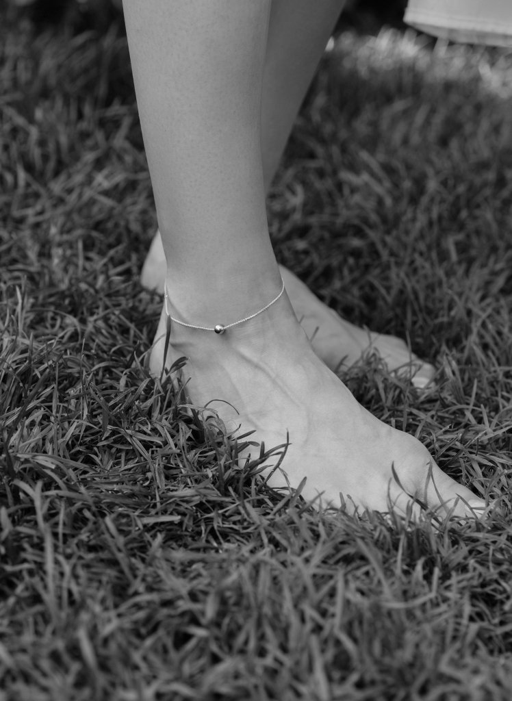 Анклет с позолоченным серебряным шариком