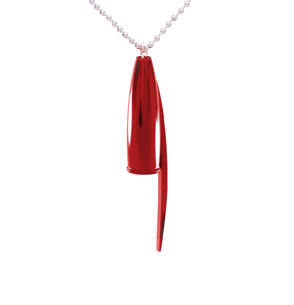 Подвеска колпачок красная