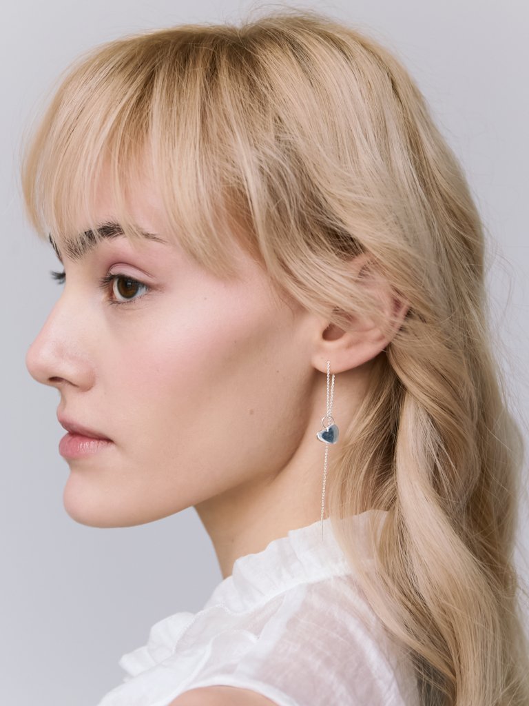 Серьги-протяжки Открытое Сердце