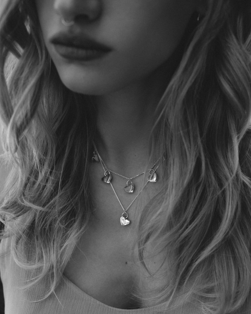 Ожерелье с открытыми сердцами