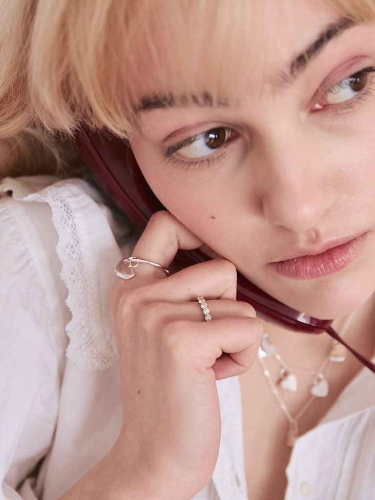 Кольцо-дорожка с 5 бриллиантами